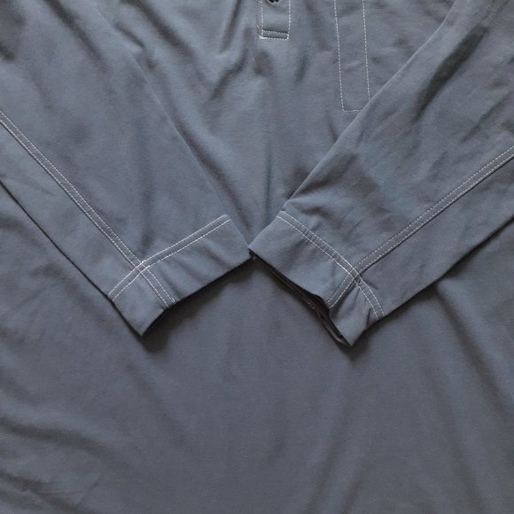 Bulwark iQ Series Comfort Knit Men's FR Henley Gray Size XXL - Picture 12 of 16